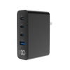 Gembird GaN Charger Without Cable with USB-A Port and 3 USB-C Ports 100W Power