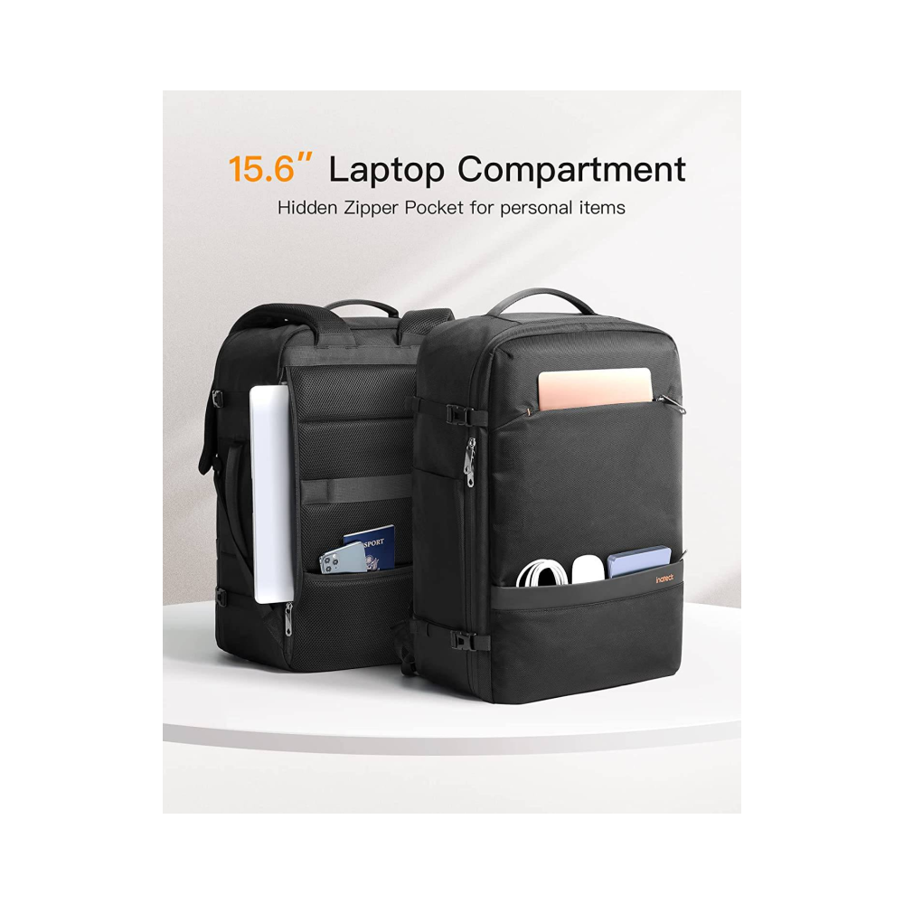 Inateck 42L/20L Carry On Travel Backpack, With Multiple Pockets, Black