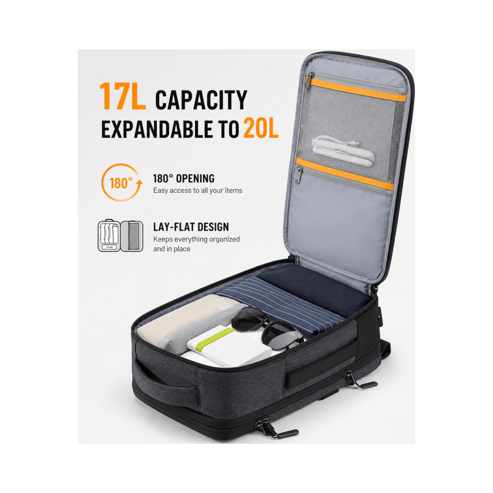 Inateck 20-46L Travel Backpack, Expandable Carrying Backpack