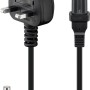 Goobay 1.5m UK Mains Power Cord Black
