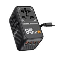 Tessan  universal AC outlets
1 USB-A ports
3 USB-C ports
1 Retractable USB C Cable
PD 85W