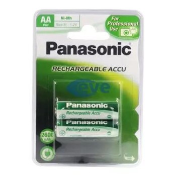 Panasonic AA Rechargeable Batteries 2450mAh 2 Pack