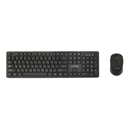 Gembird Wireless desktop set, black, RU-layout