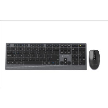 Gembird Dual-mode slim wireless desktop set, 2.4G+BT, US layout