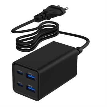 Gembird 4-port 65 W GaN USB PowerDelivery fast charger, black