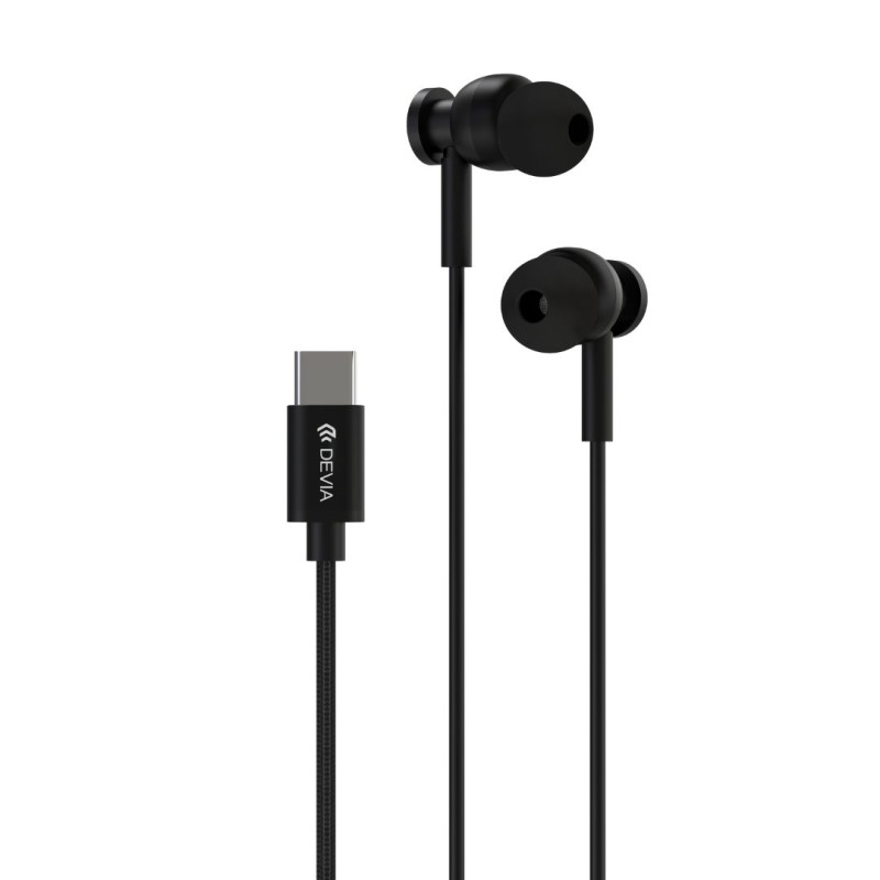 Devia Smart Series Wired Type-C Earphone Black
