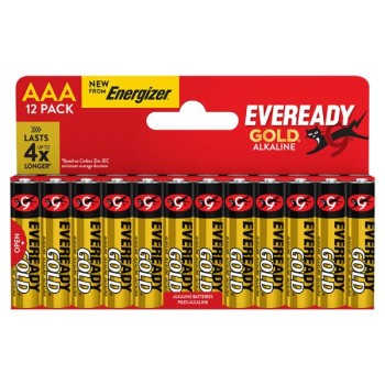 Eveready Gold AAA Alkaline Batteries 12-Pack