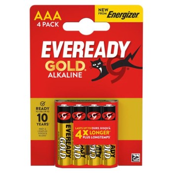 Eveready Gold AAA Alkaline Batteries 4-Pack