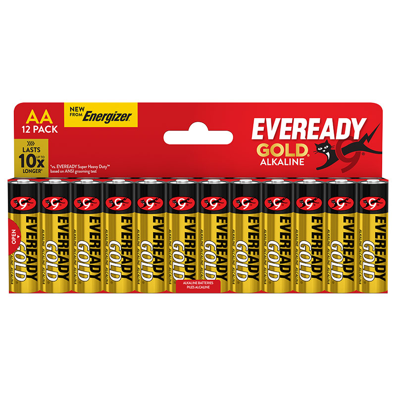 Eveready Gold AA Alkaline Batteries 12-Pack