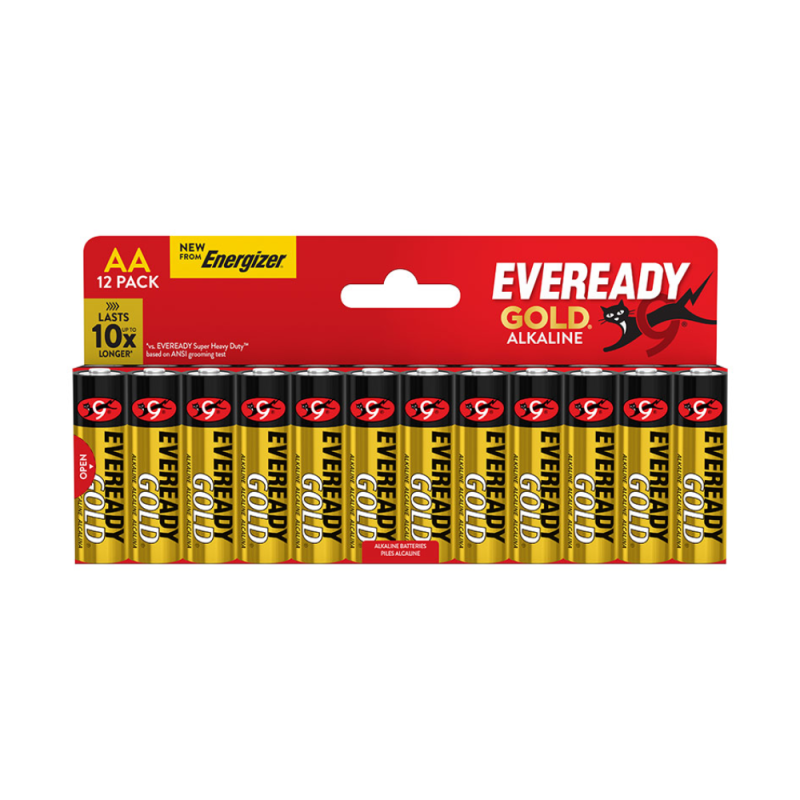 Eveready Gold AA Alkaline Batteries 12-Pack