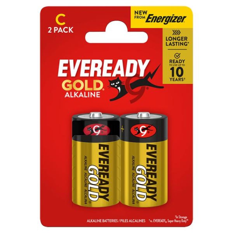 Eveready Gold C Alkaline Batteries 2-Pack