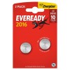 Eveready Lithium CR2016 Button Cell Batteries 2-Pack