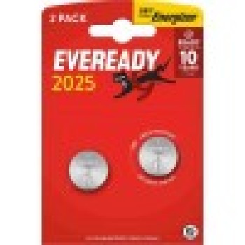 Eveready Lithium CR2025 Button Cell Batteries 2-Pack
