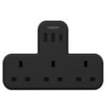 Tessan 5-in-1 Wall Adapter 3 AC Outlets, 2 USB, 1 Type-C