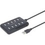 Gembird  USB 2.0 Hub 10 Ports with USB-A Connection