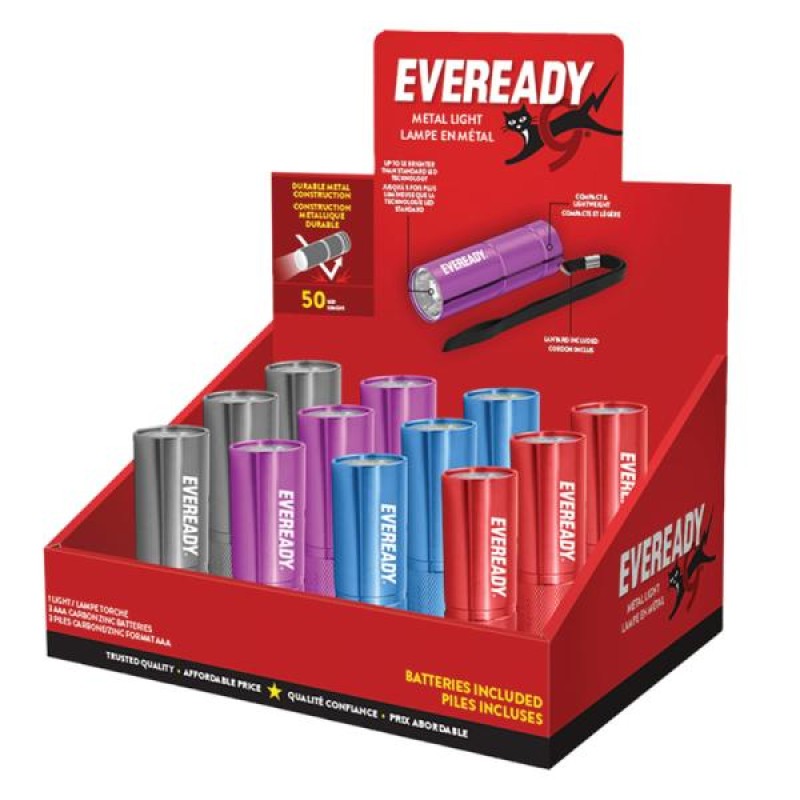 Eveready 50 Lumen Metal Handheld Flashlight