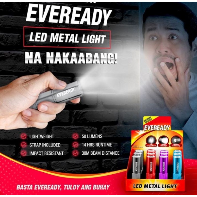 Eveready 50 Lumen Metal Handheld Flashlight