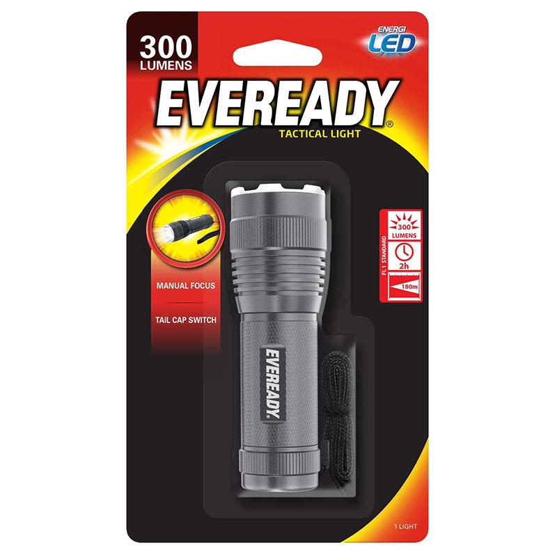 Eveready TAC300 Tactical Handheld Flashlight 300 Lumens