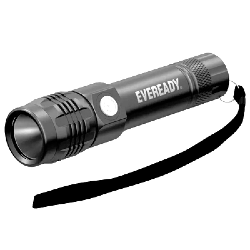 Eveready Rechargeable Metal Handheld Flashlight 300 Lumens