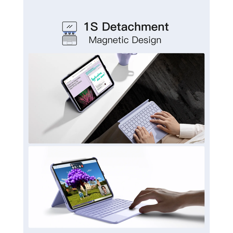 Inateck Keyboard Case For Ipad Air 11" 2024 Purple