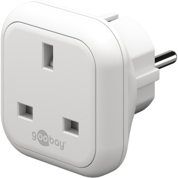 Goobay Travel Adapter UK to Europe White