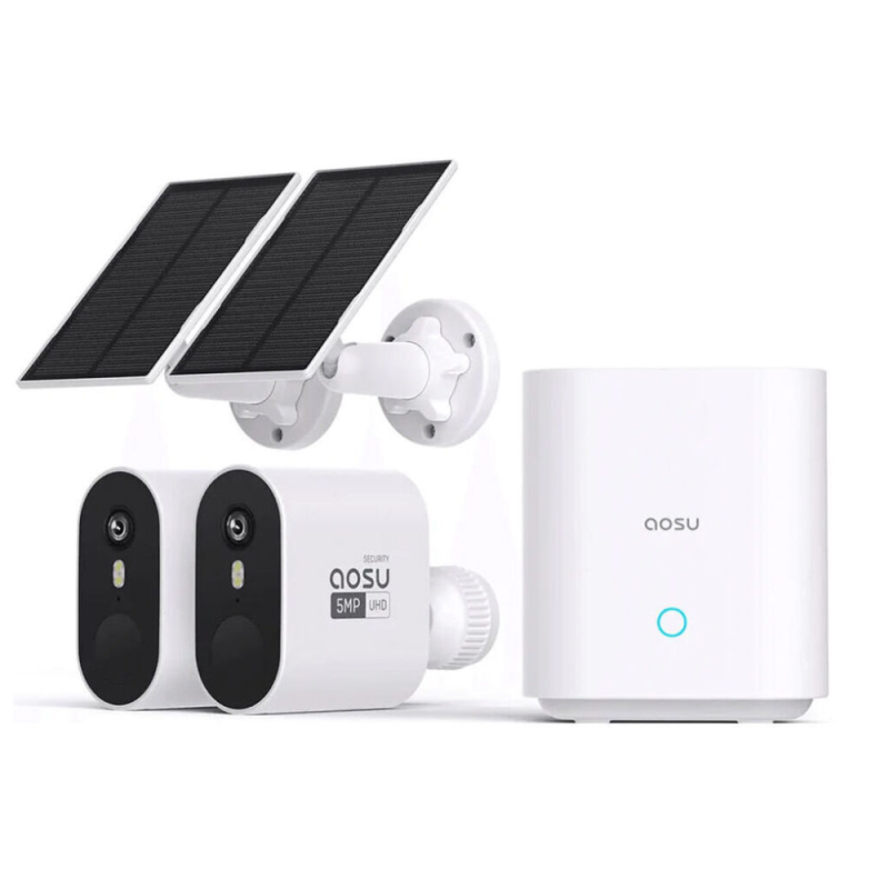 AOSU C7P-2H Solar Security Cameras Wireless Outdoor 2K QHD
