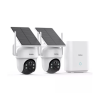 AOSU C9C-2H Solar Security Cameras Wireless Outdoor With Base Station 2K
