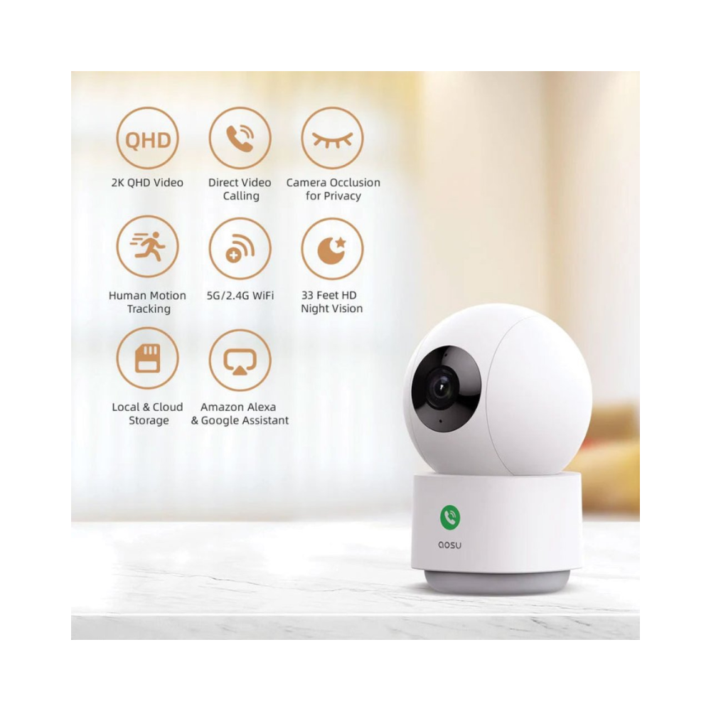 AOSU C2E Security Camera 2K Indoor