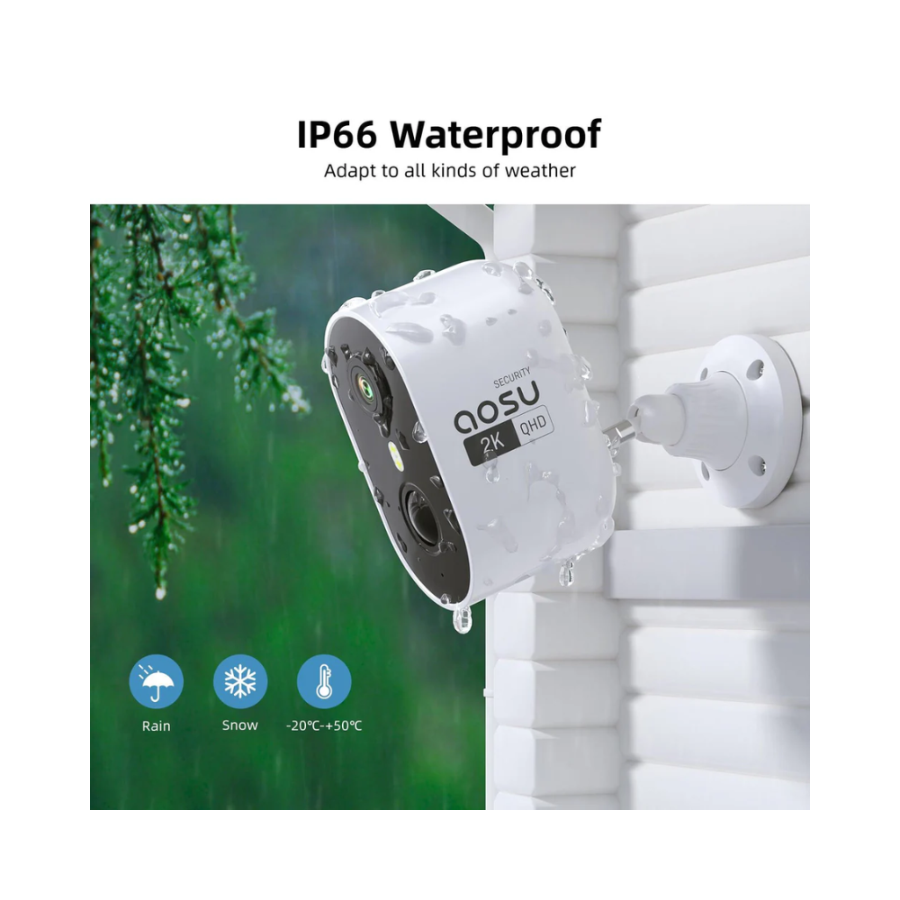 AOSU C6L Security Camera 2K Outdoor Battery