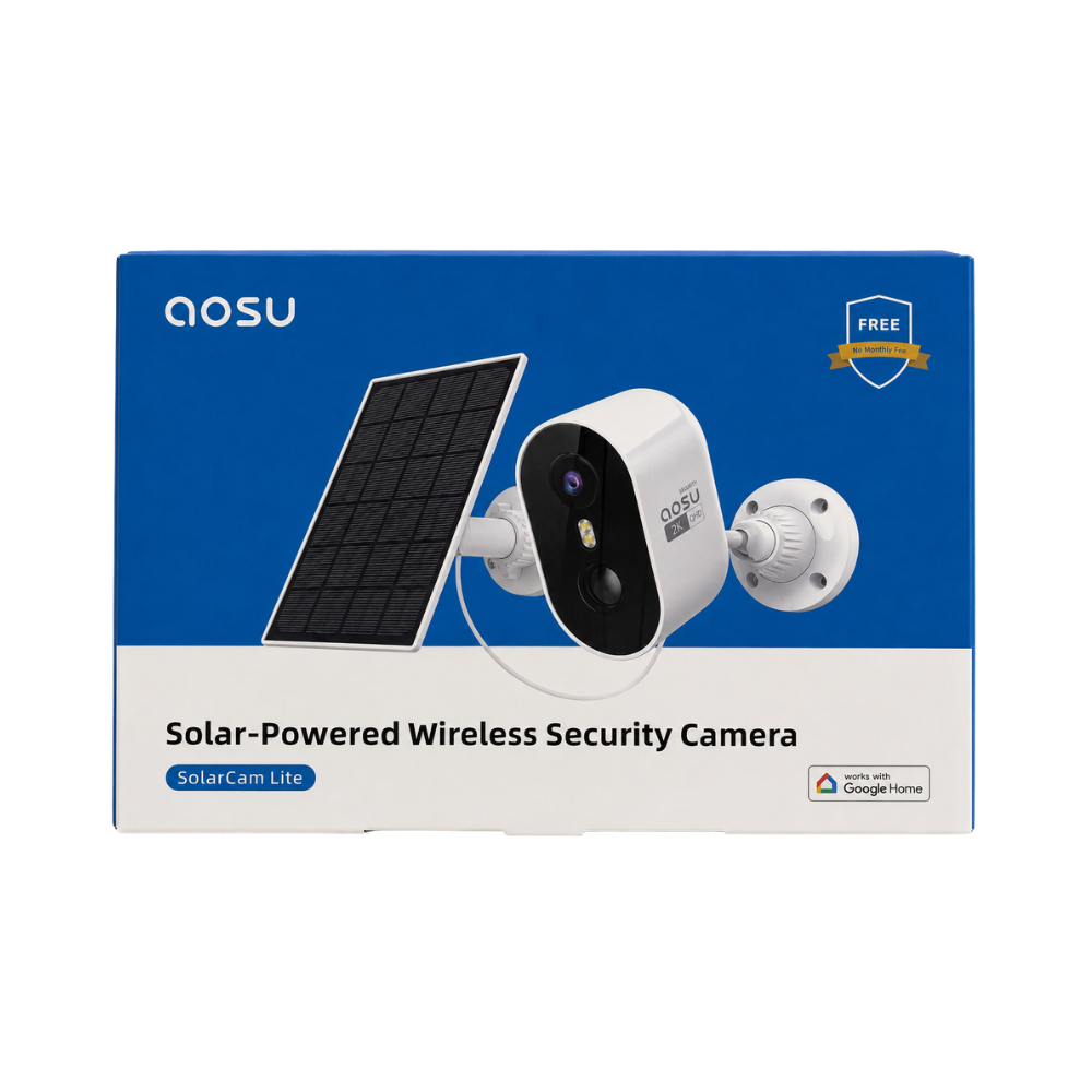 AOSU C7L2BA11 Solar Security Cameras Wireless Outdoor 2K