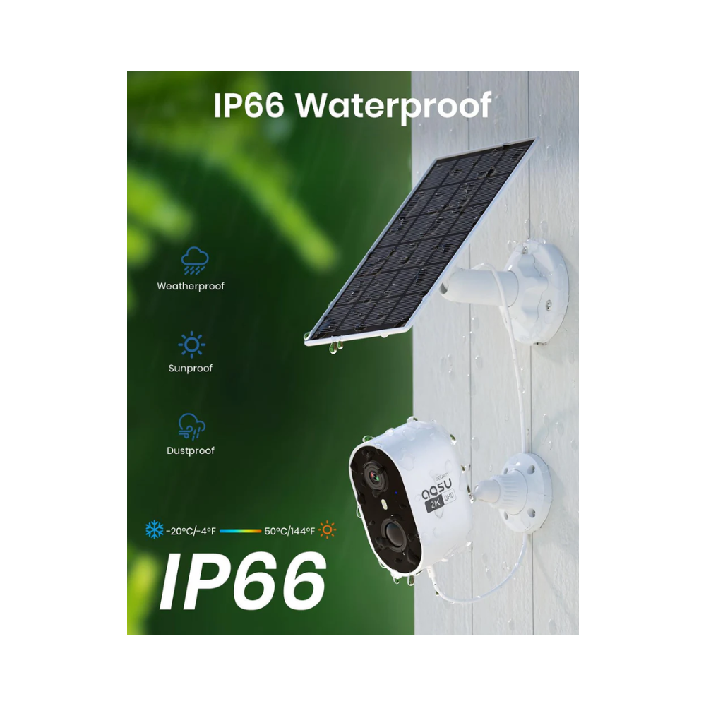 AOSU C7L2BA11 Solar Security Cameras Wireless Outdoor 2K