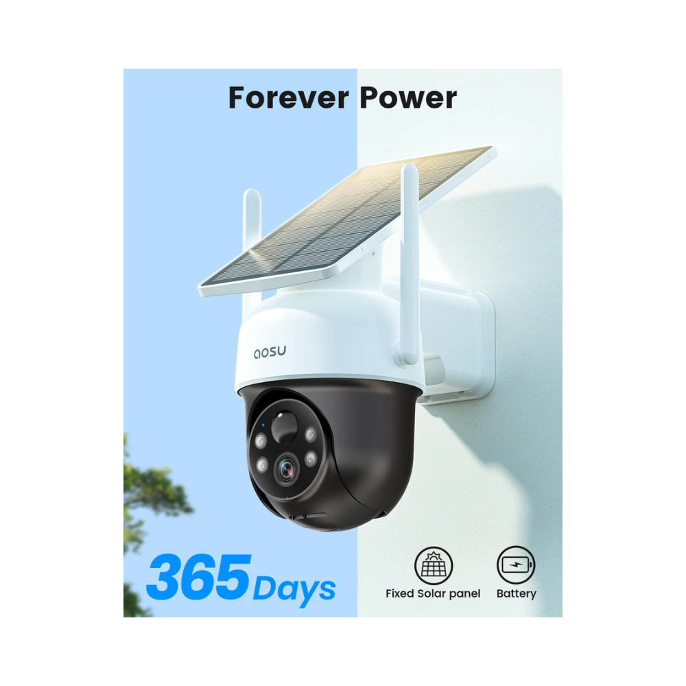 AOSU C9C Solar Security Camera Wireless Outdoor D1 Classic 2K