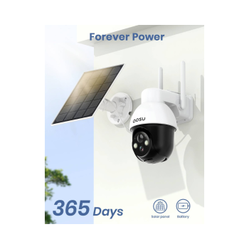 AOSU Solar Security Camera Wireless Outdoor Panoramic PTZ