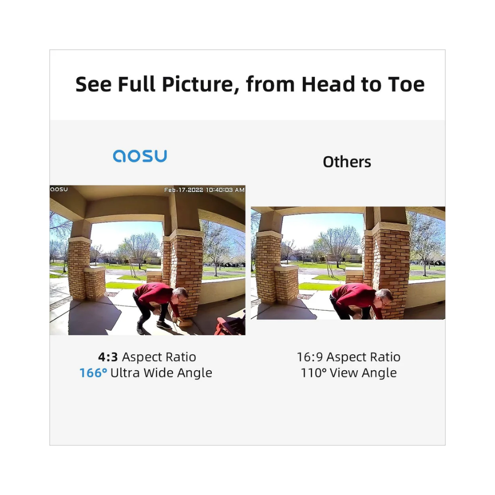 AOSU V8P Wireless Doorbell Camera