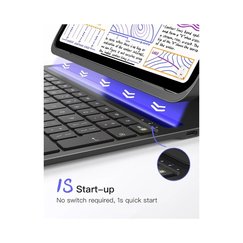 Inateck Qwerty Keyboard For Ipad 10Th Gen 11" Black