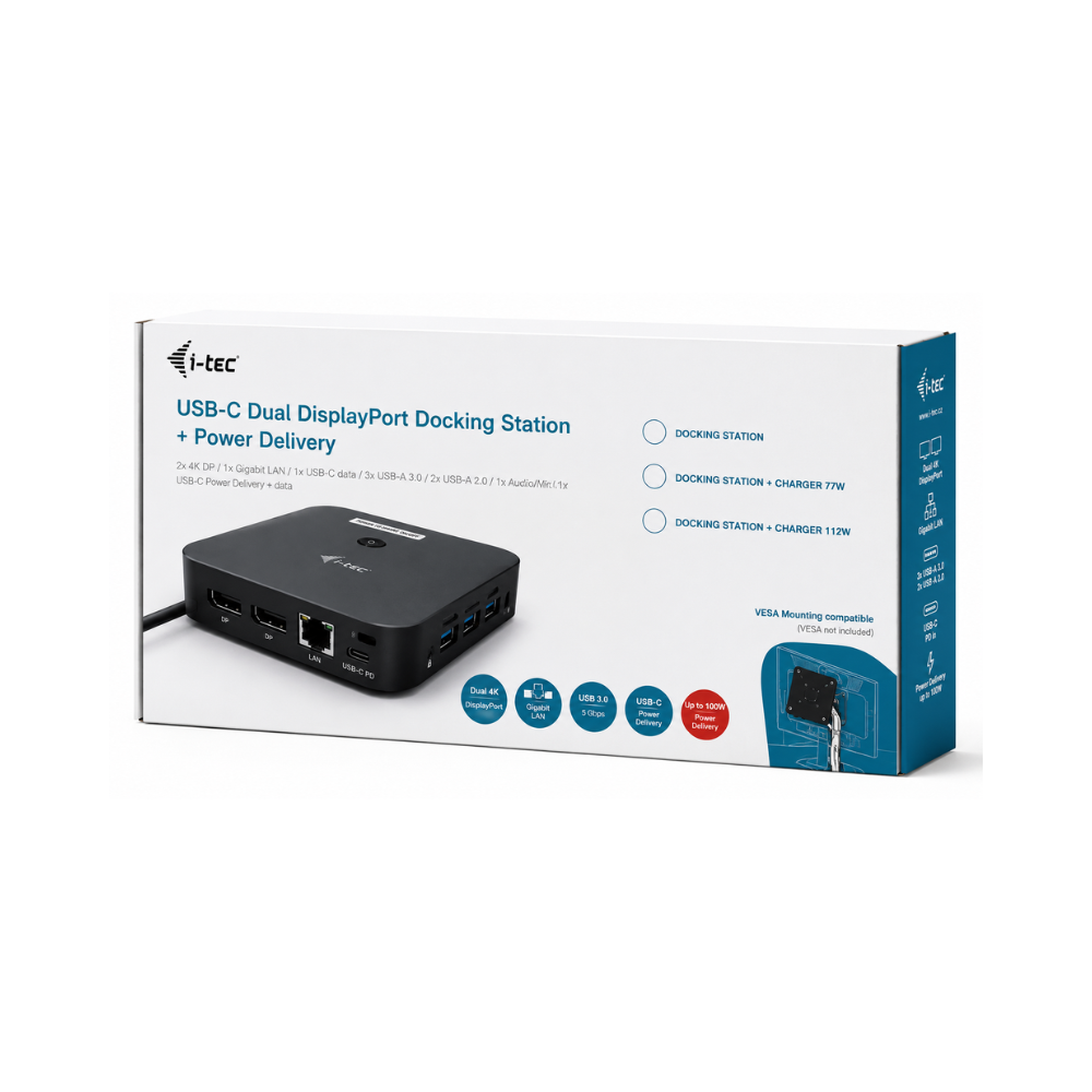 i-Tec C31 Dual DisplayPort Dock with PD