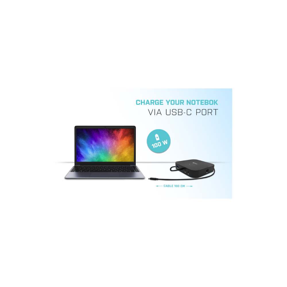 i-Tec C31 Dual DisplayPort Dock 100W PD UK PLUG
