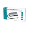 i-Tec Metal Nano Dock USB 3.0/C/TB3 with LAN & 100W PD