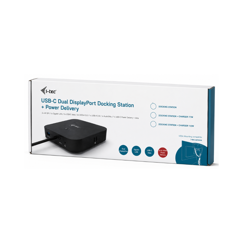 i-Tec C31 HDMI/DisplayPort Dock 100W PD UK PLUG