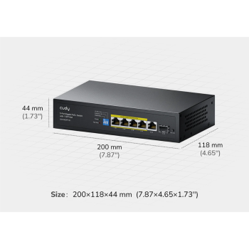 Cudy 6-Port Gigabit Ethernet Switch with PoE