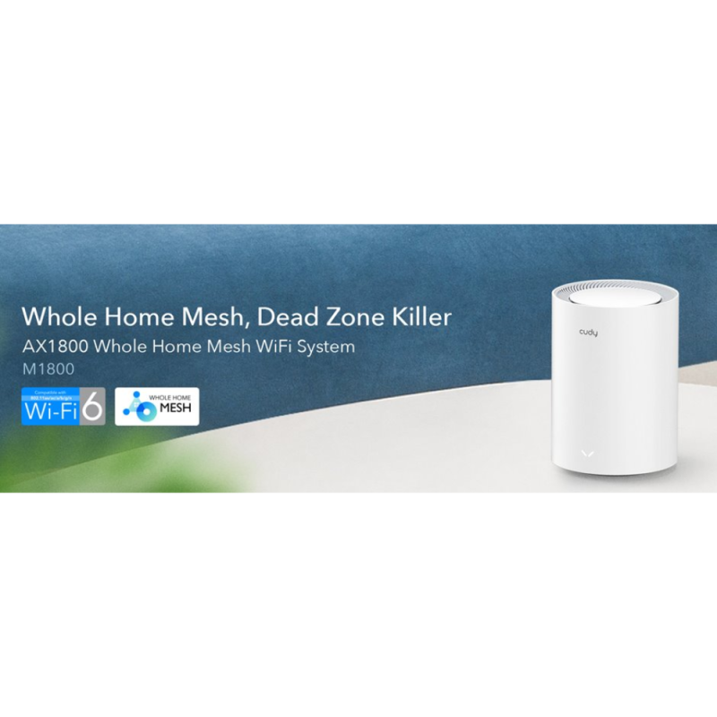 Cudy AX1800 Whole Home Wi-Fi 6 Mesh System (2-Pack)