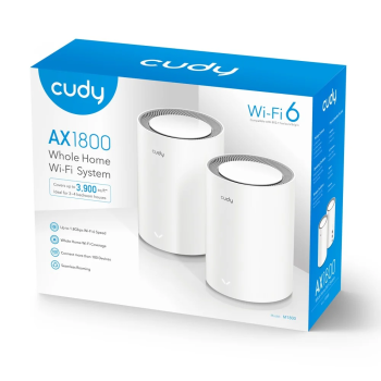 Cudy AX1800 Whole Home Wi-Fi 6 Mesh System (2-Pack)