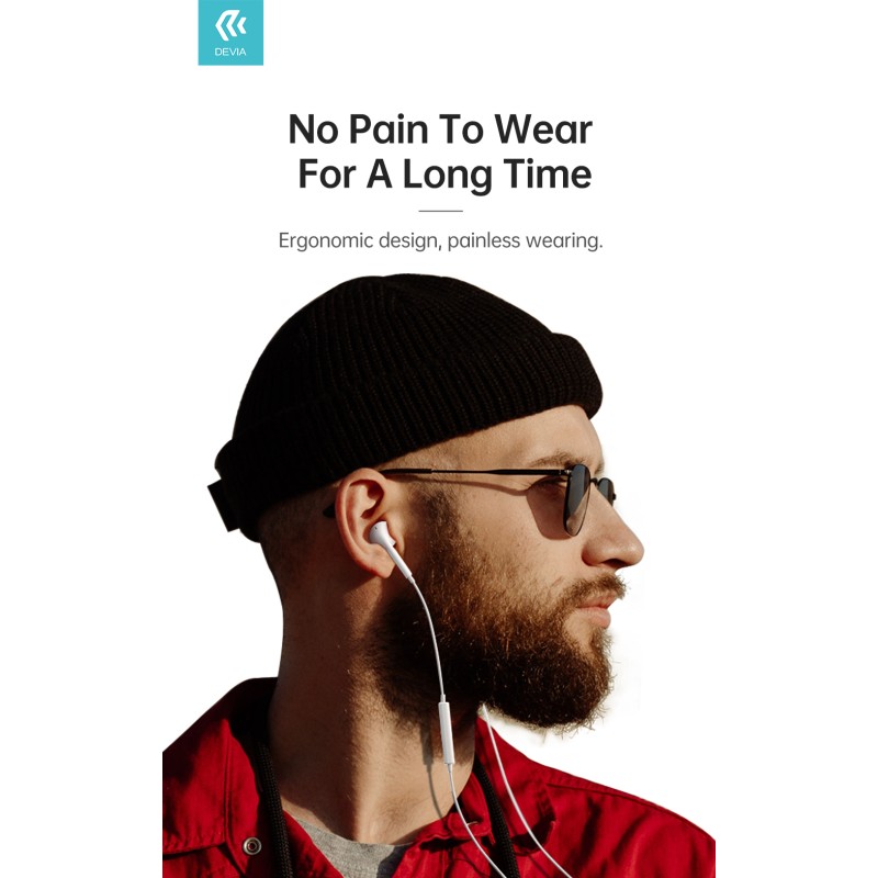 Devia Lightning Earphone White