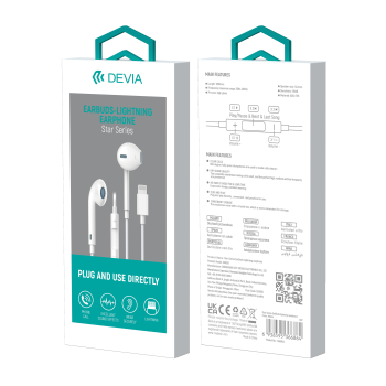 Devia Lightning Earphone White