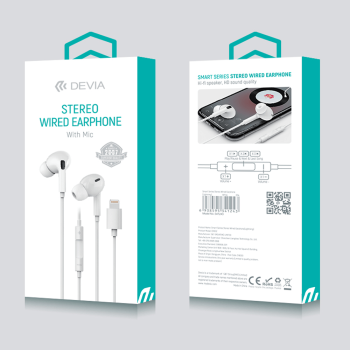 Devia Wired Earphone for iPhone White