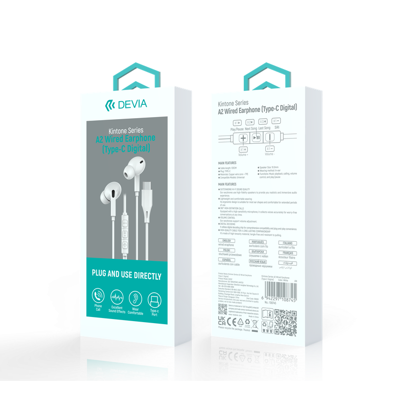 Devia Kintone A2 Wired Type-C Earphone