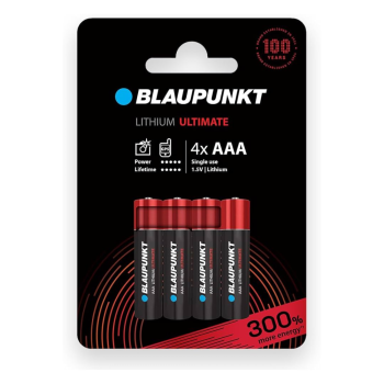 Blaupunkt Lithium Ultimate Battery AAA 4 Pack