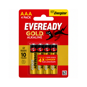 Eveready Gold AAA Alkaline Batteries 4-Pack