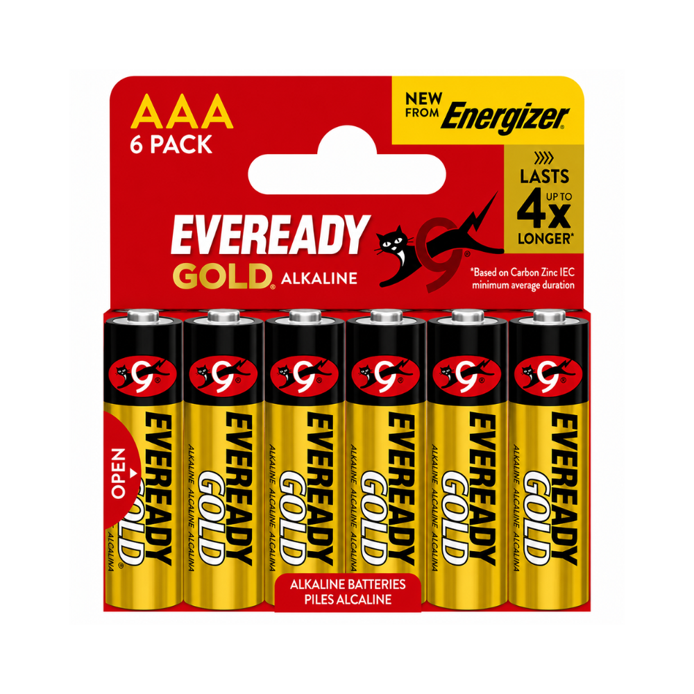 Eveready Gold AAA Alkaline Batteries 6-Pack