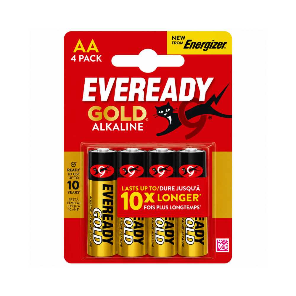 Eveready Gold AA Alkaline Batteries 4-Pack